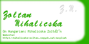 zoltan mihalicska business card